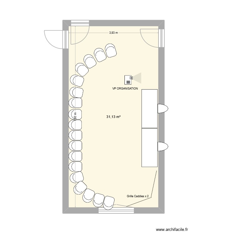 Salle Th&eacute;venot avec am&eacute;nagement. Plan de 0 pièce et 0 m2