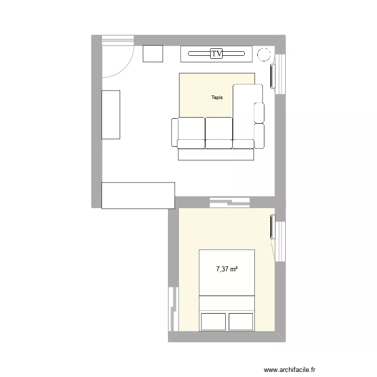 Appart 14eme. Plan de 