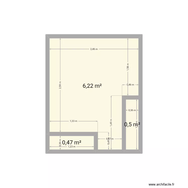 Sdb. Plan de 3 Pièces et 7 m² Sdb. Plan de 3 Pièces et 7 m²