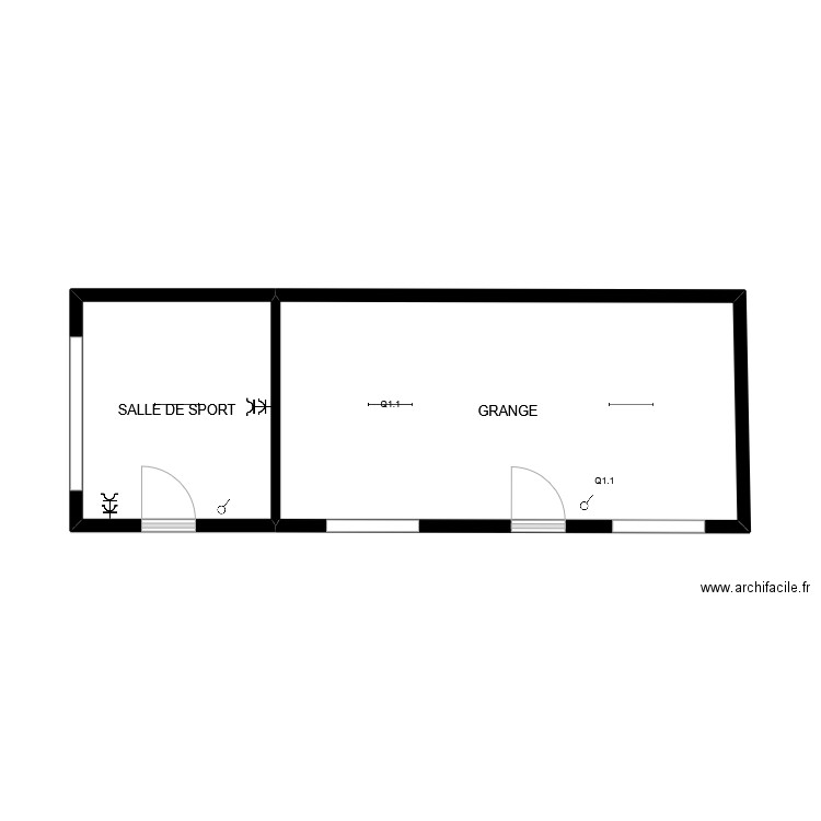 NAYO GRANGE. Plan de 2 pièces et 24 m2