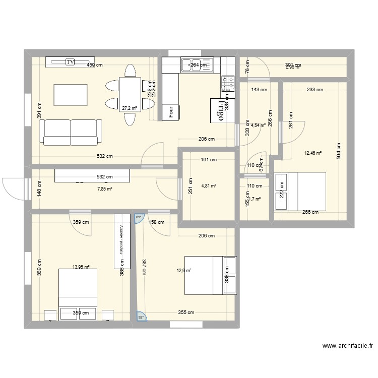 B1 roots. Plan de 0 pièce et 0 m2
