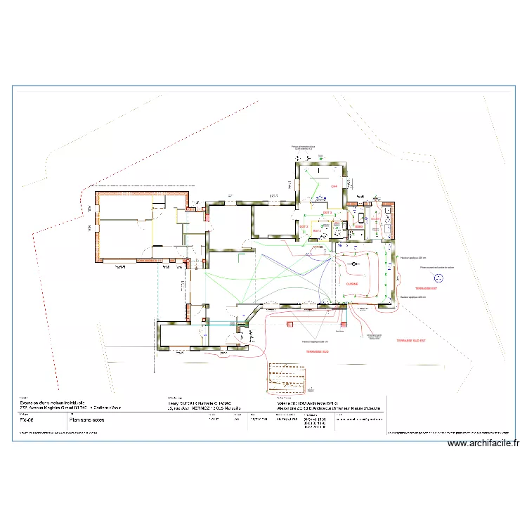Plan d'ouverture des portes. Plan de 