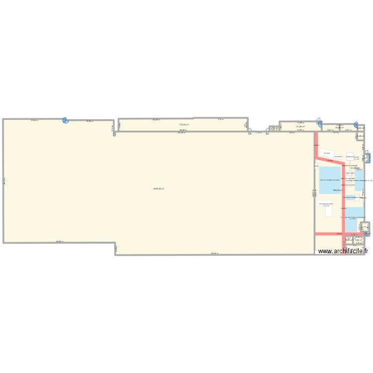 Plan EM2. Plan de 14 pièces et 673 m2