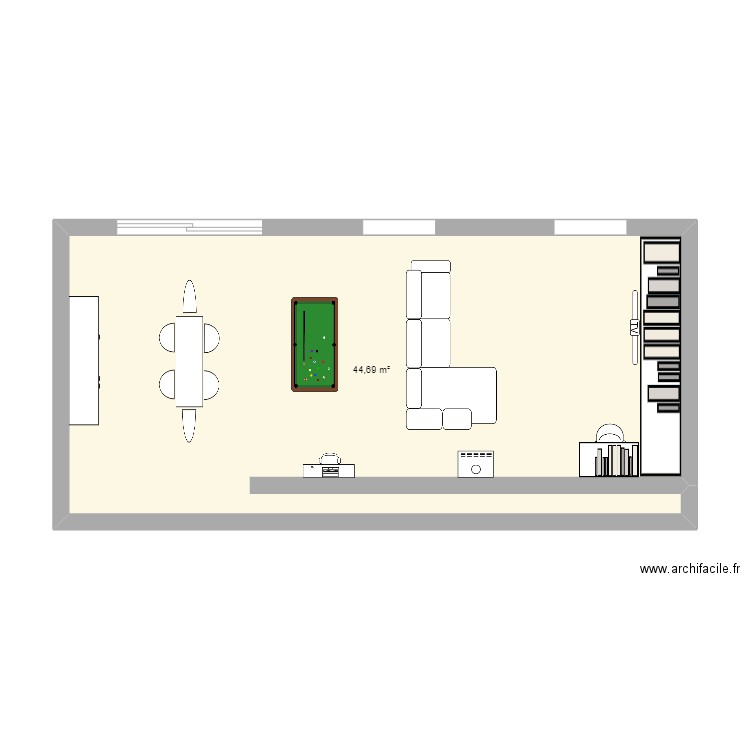 salon/salle à manger. Plan de 0 pièce et 0 m2