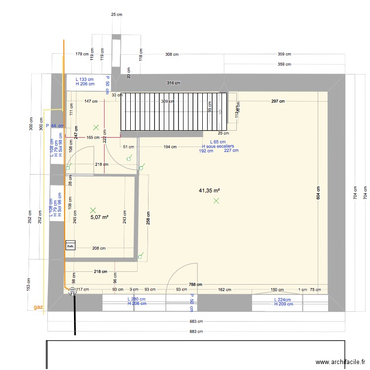 CHALAY FAÇADES APRES AMENAGEMENT. Plan de 6 pièces et 121 m2