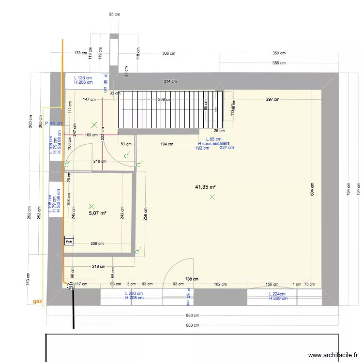 CHALAY FA&Ccedil;ADES APRES AMENAGEMENT. Plan de 