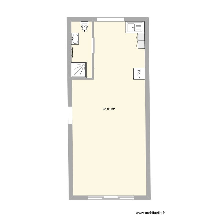 GARAGE 4. Plan de 1 pièce et 34 m2