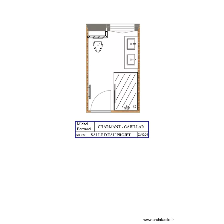CHARMANT PROJET. Plan de 1 Pièce et 5 m² CHARMANT PROJET. Plan de 1 Pièce et 5 m²