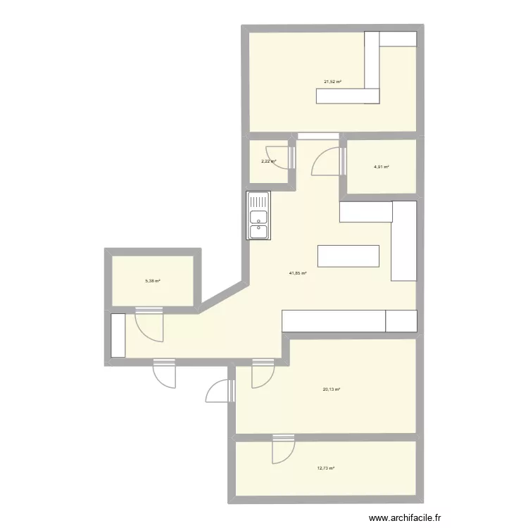 plan labo montebrun. Plan de 7 Pièces et 109 m²