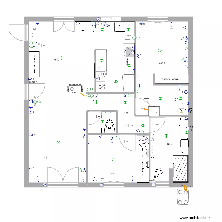 Compère Guilleri 2026 03 22 04 Electricité. Plan de 2 et 83 m² Compère Guilleri 2026 03 22 04 Electricité. Plan de 2 et 83 m²