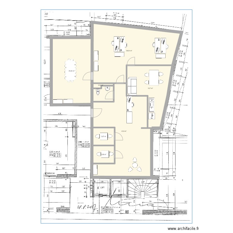 Brig - Nouvel aménagement 2. Plan de 7 pièces et 136 m2