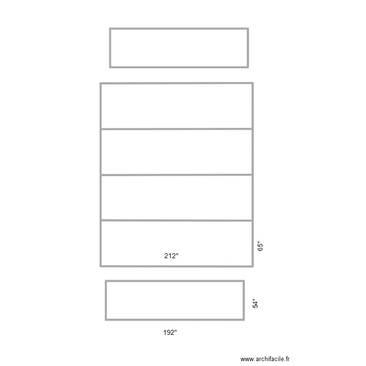 Surface de toit. Plan de 4 pièces et 29 m2