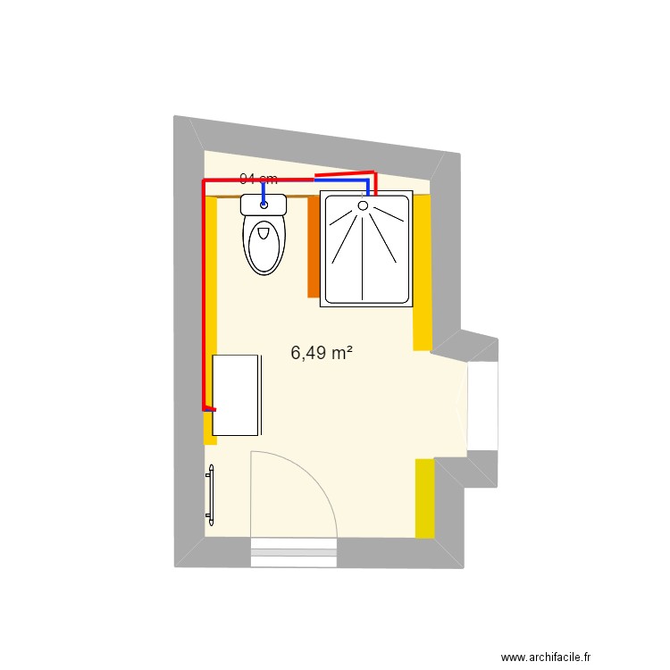 SDB. Plan de 0 pièce et 0 m2