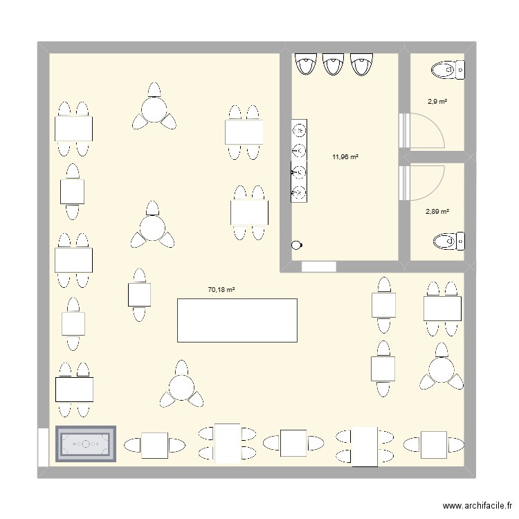 Restaurant Guéméné . Plan de 0 pièce et 0 m2