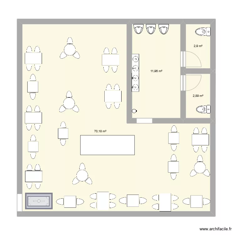 Restaurant Gu&eacute;m&eacute;n&eacute; . Plan de 