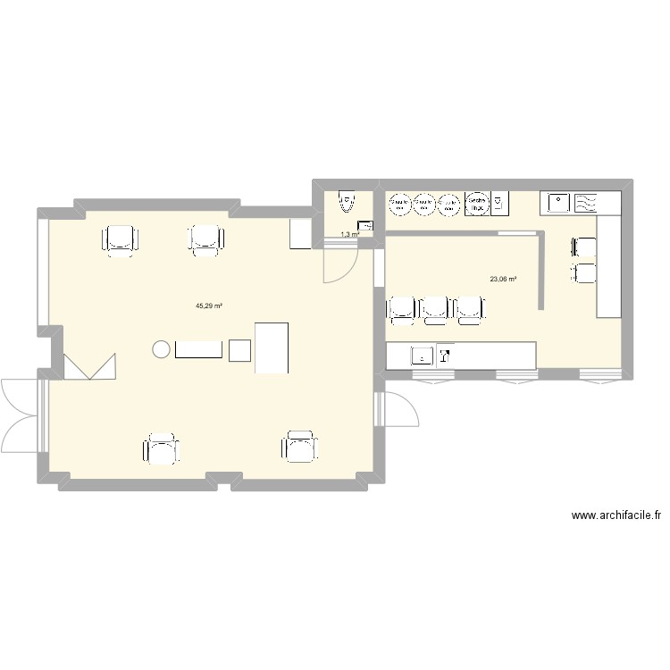 salon projet. Plan de 0 pièce et 0 m2