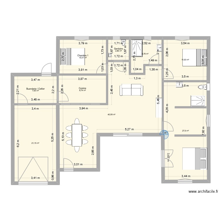 Maubec_2025. Plan de 9 pièces et 137 m2