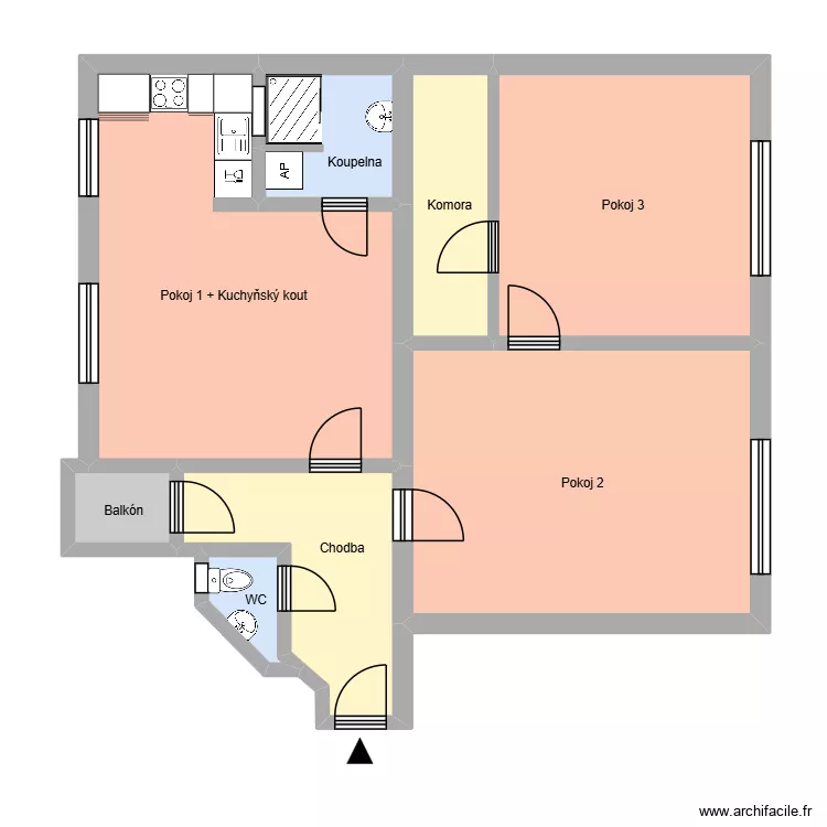 Myslbekova 528, byt 7. Plan de 12 et 202 m² Myslbekova 528, byt 7. Plan de 12 et 202 m²