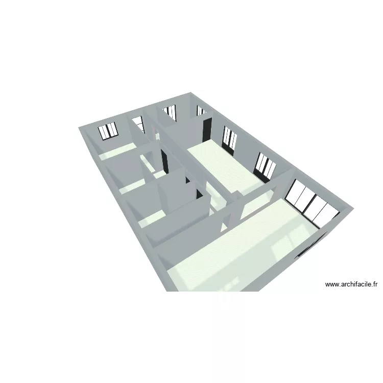 V2 avec menuiserie. Plan de 