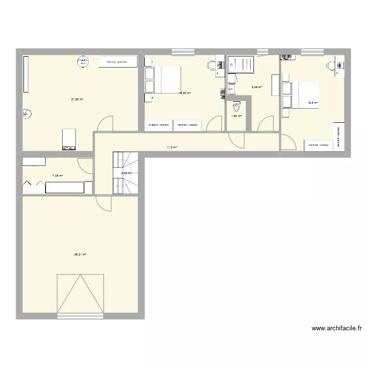 sous sol. Plan de 9 et 128 m² sous sol. Plan de 9 et 128 m²