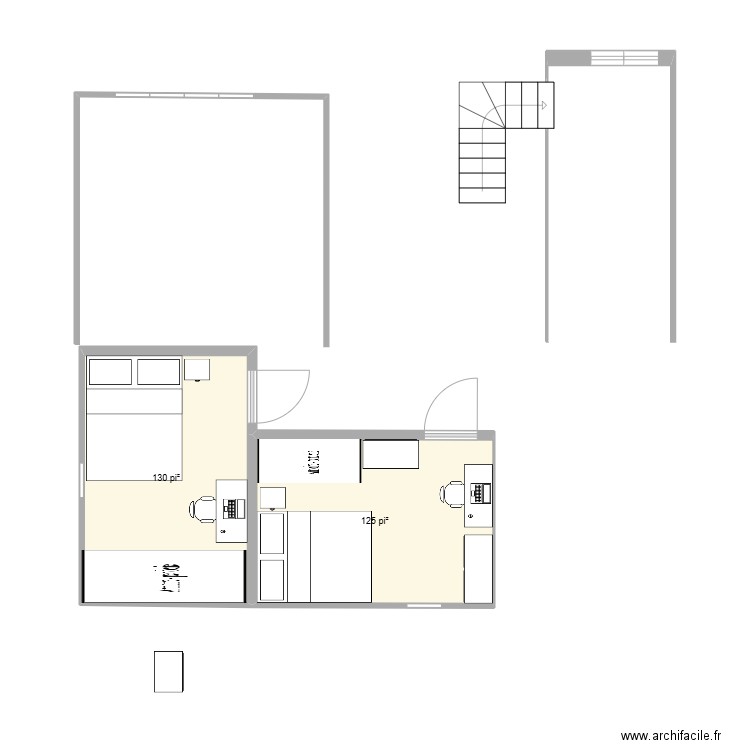Mathieu. Plan de 2 pièces et 24 m2
