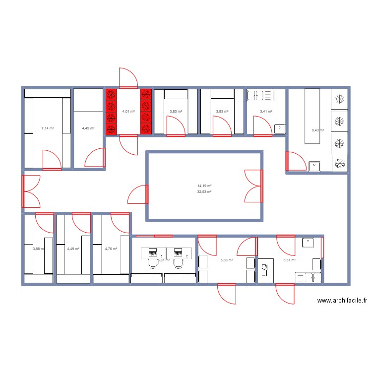 Self. Plan de 0 pièce et 0 m2