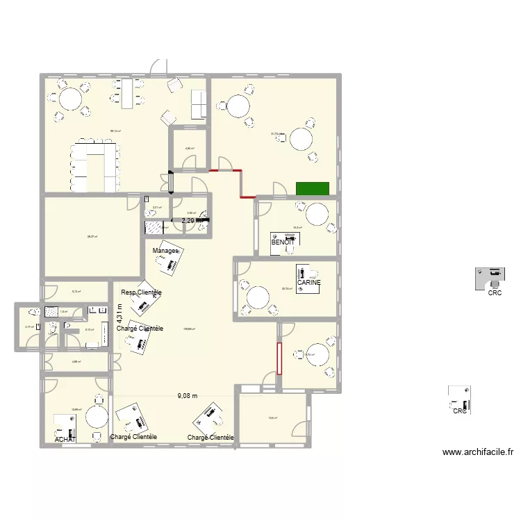 num&eacute;ro5 travaux 2026. Plan de 19  et 363 m²