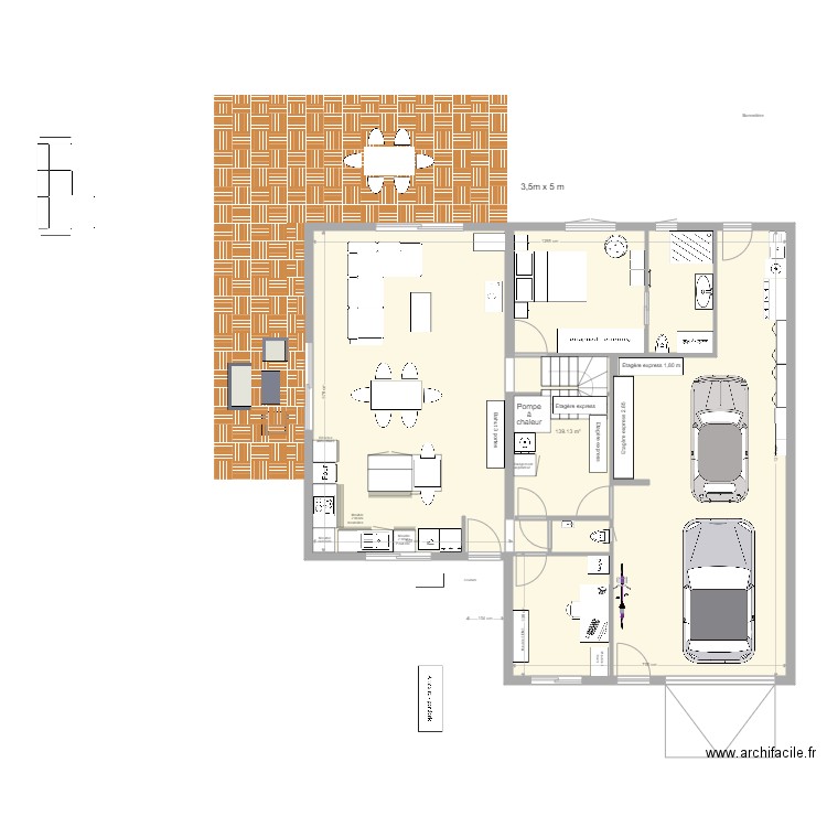 MA MAISON Globale 03/05/2025. Plan de 1 pièce et 139 m2