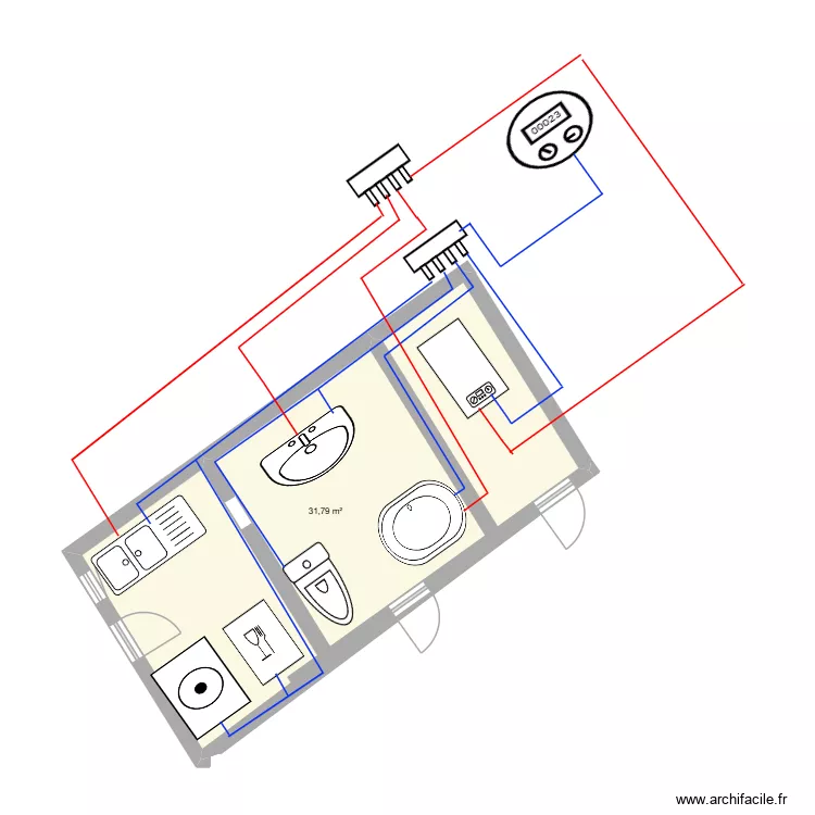 lpan molina. Plan de 1  et 32 m²
