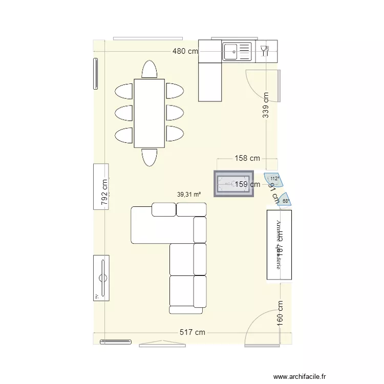 Pi&egrave;ce de vie. Plan de 