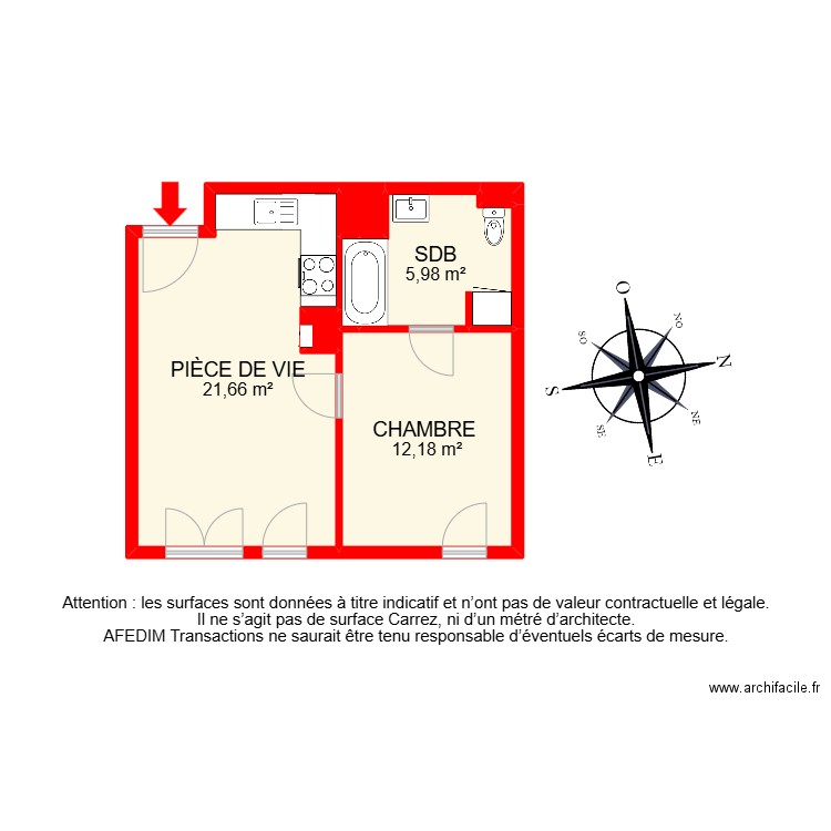 BI 29340. Plan de 8 pièces et 53 m2