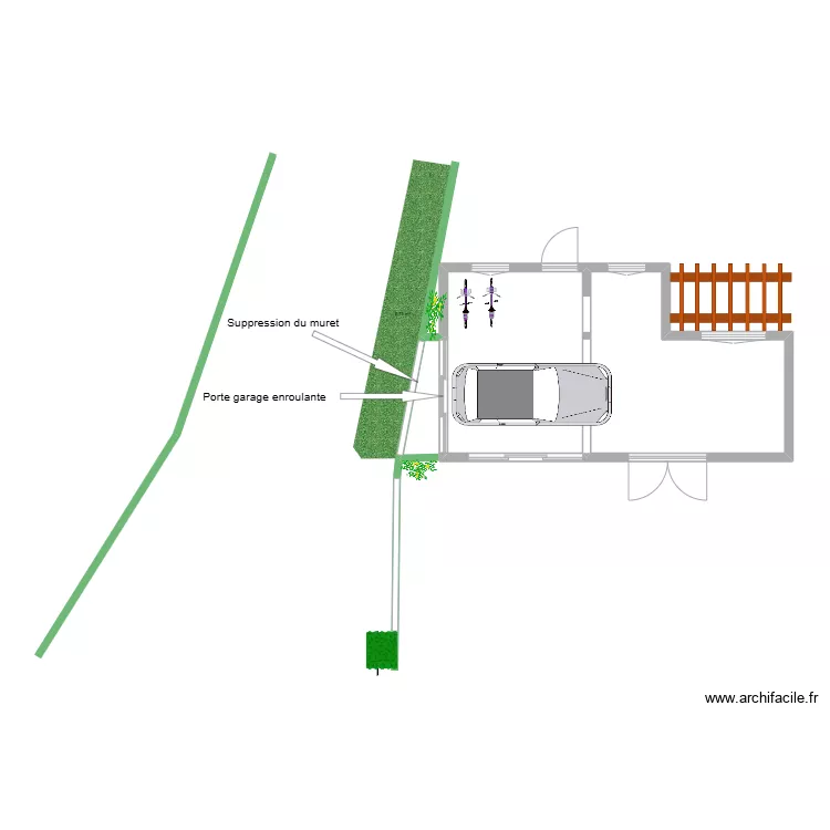 GARAGE EXTENSION. Plan de 