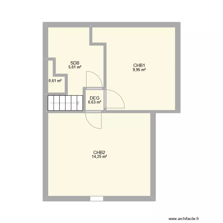 250158 - R+2. Plan de 5  et 31 m²