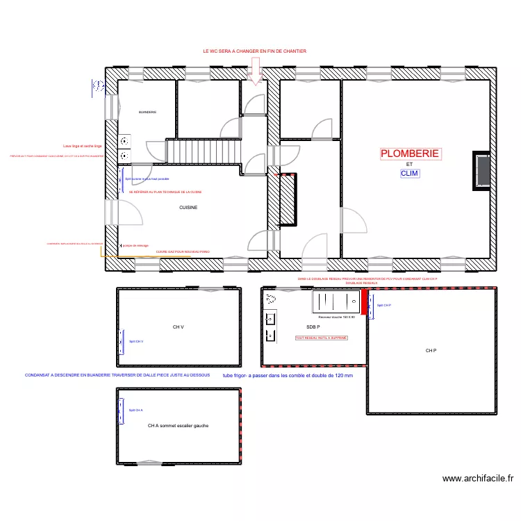 lechere PLOMBERIE. Plan de 12 et 169 m² lechere PLOMBERIE. Plan de 12 et 169 m²