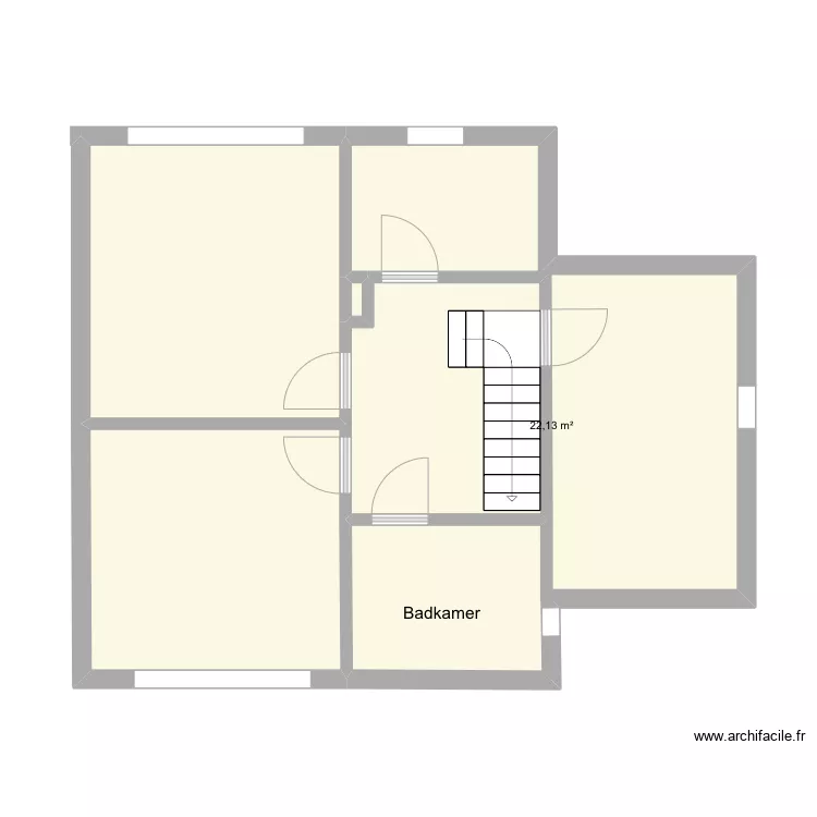 Avelgem Toekomststraat 72 Bovenverdieping. Plan de 