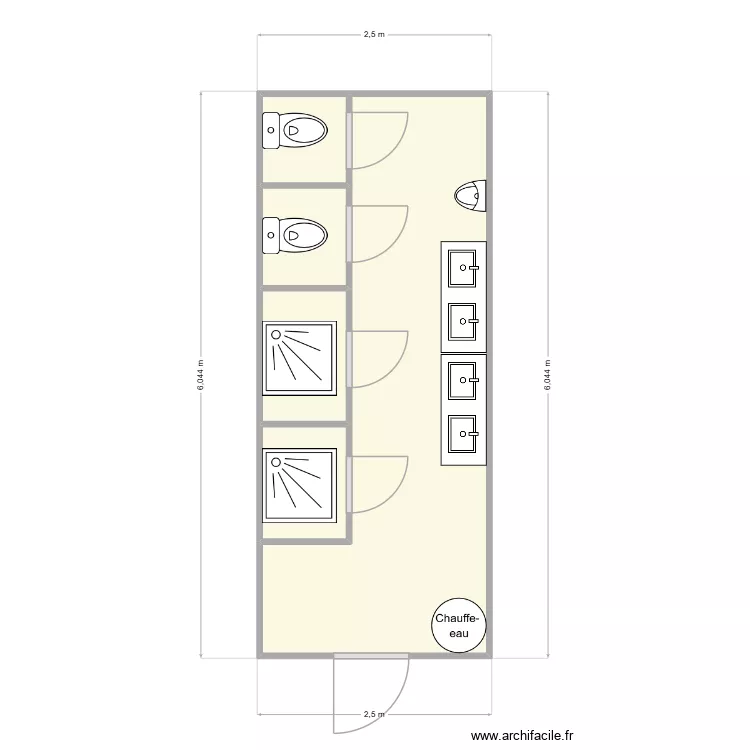 CNR BEAUCAIRE. Plan de 5  et 14 m²