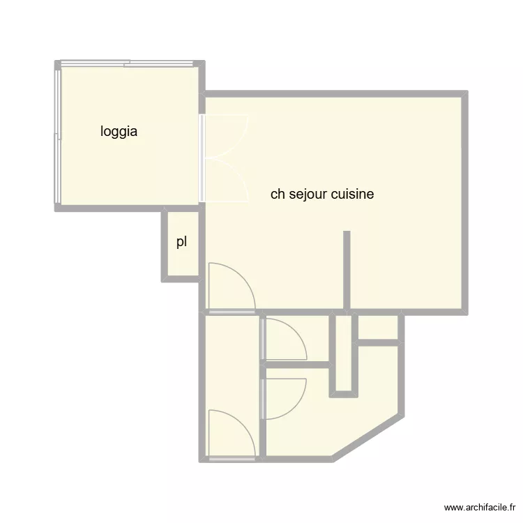 le corvette 2. Plan de 8  et 30 m²