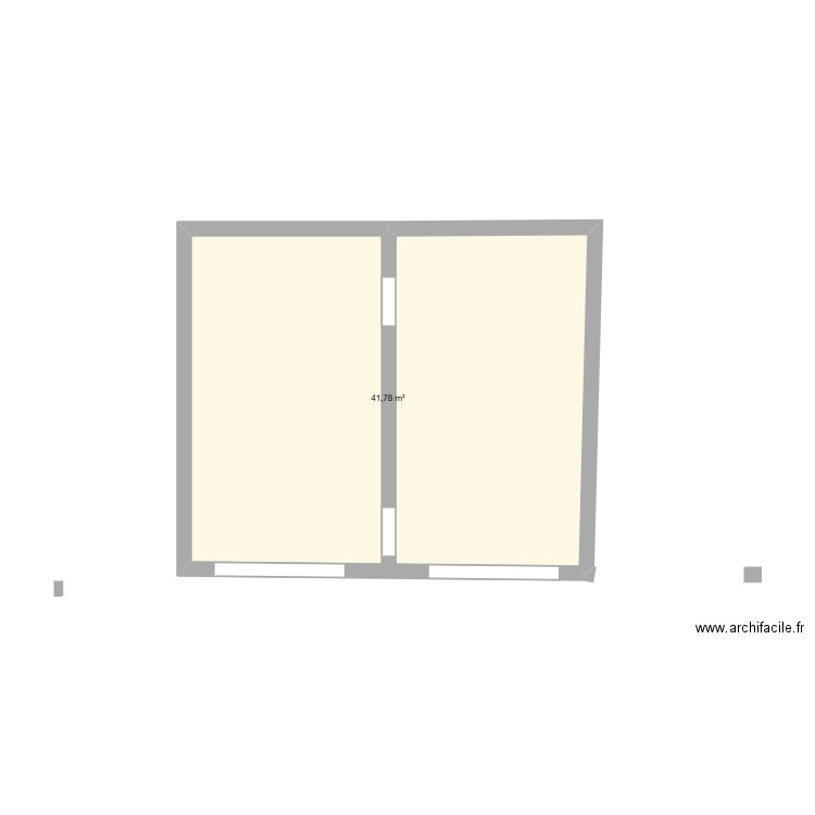 GARAGE. Plan de 1 pièce et 42 m2