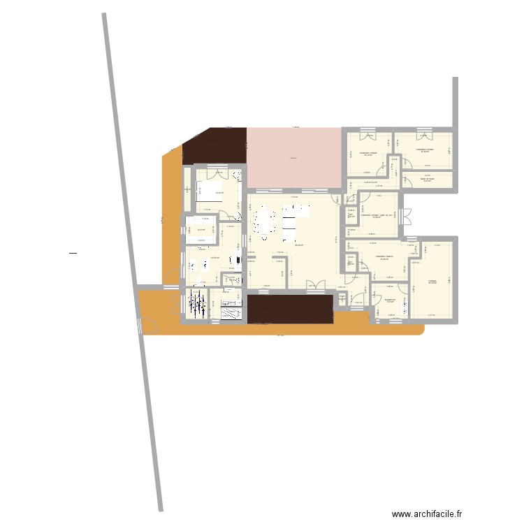 extention 3M def 01. Plan de 19 pièces et 192 m2
