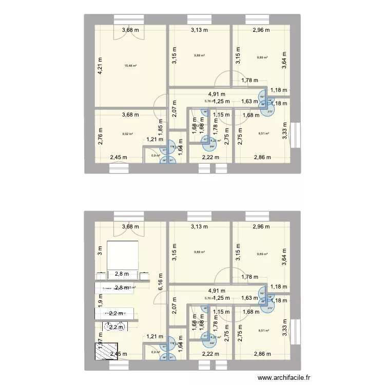 1 etage bis. Plan de 