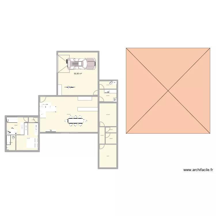 Rion 2. Plan de 13  et 185 m²