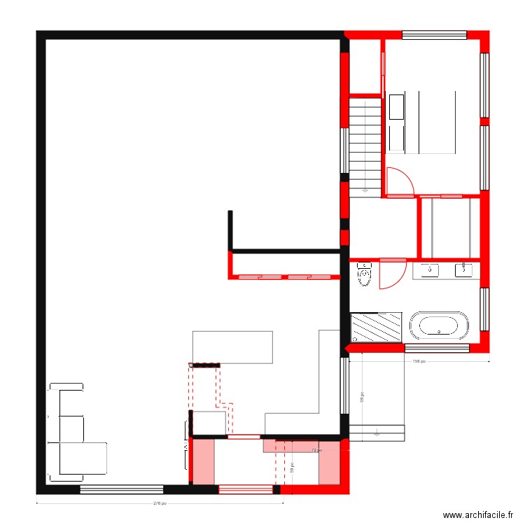 gabrielle 4 étage. Plan de 5 pièces et 134 m2