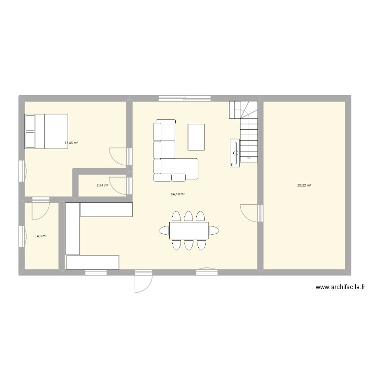 Maison 2. Plan de 5 pièces et 108 m2