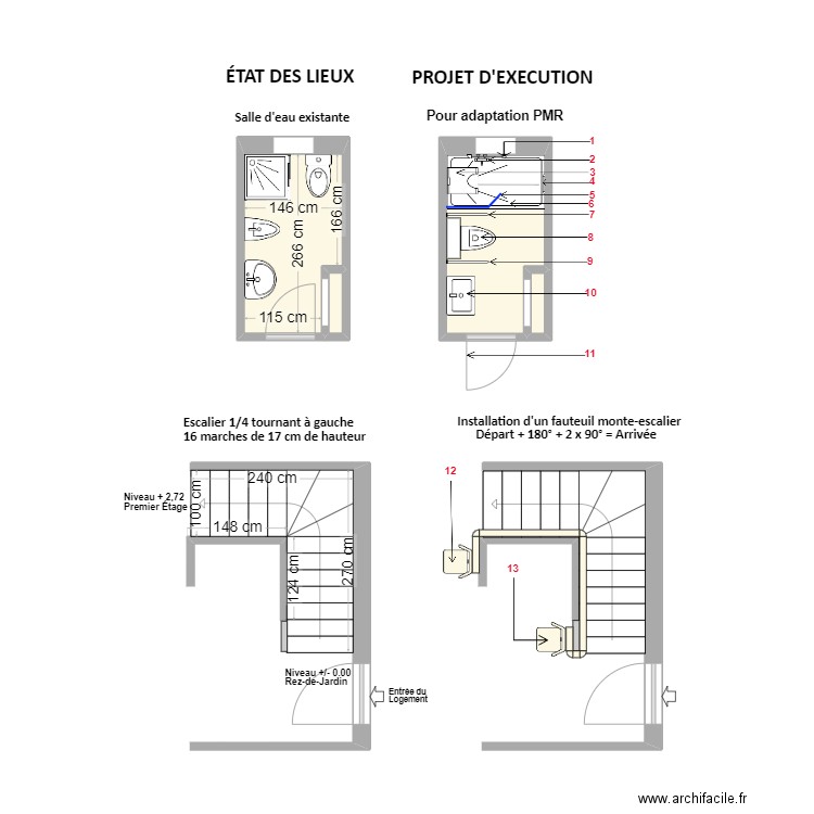 HUGON Marcel. Plan de 0 pièce et 0 m2