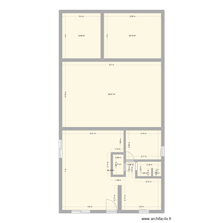 plan maison Guignen. Plan de 5 pièces et 142 m2