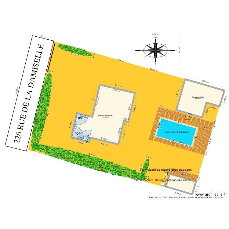 Chalet Puisard V3. Plan de 3 pièces et 168 m2