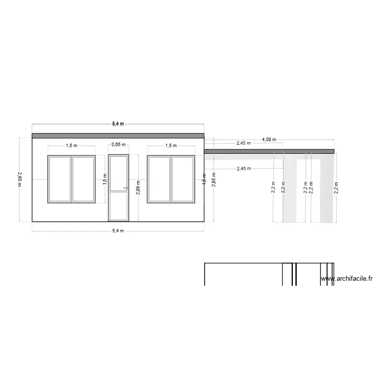 facade est avt travaux 2. Plan de 