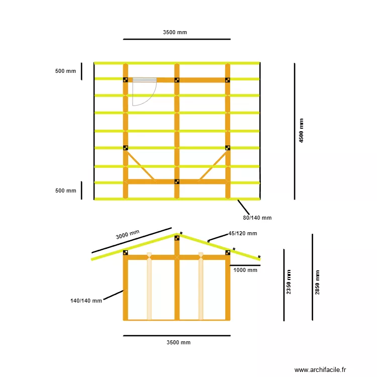cabanon etang2. Plan de 