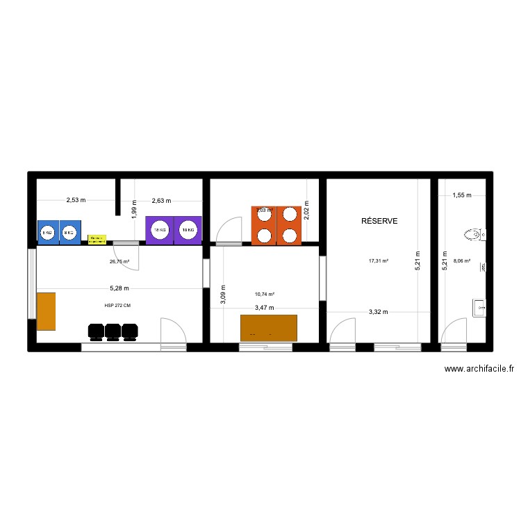 LAVERIE CHALLANS - SAS LAVERIE 85. Plan de 5 pièces et 70 m2