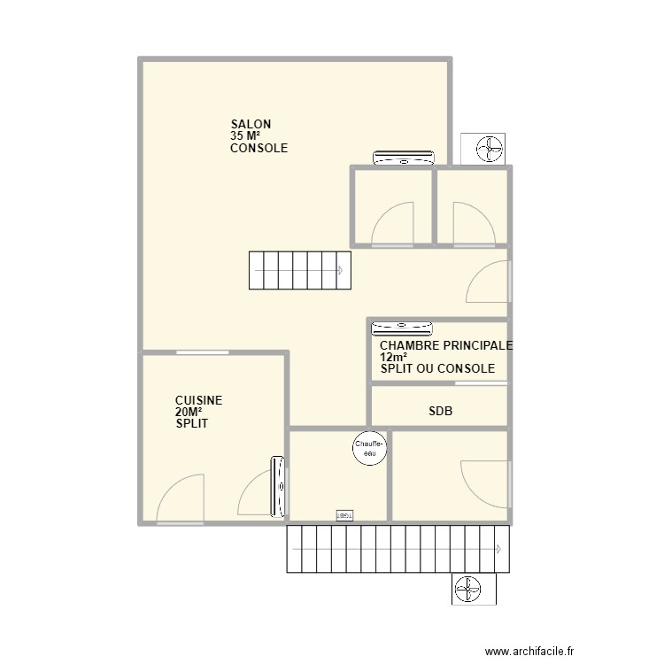 DONZ PLAN PROVISOIRE. Plan de 8 pièces et 45 m2